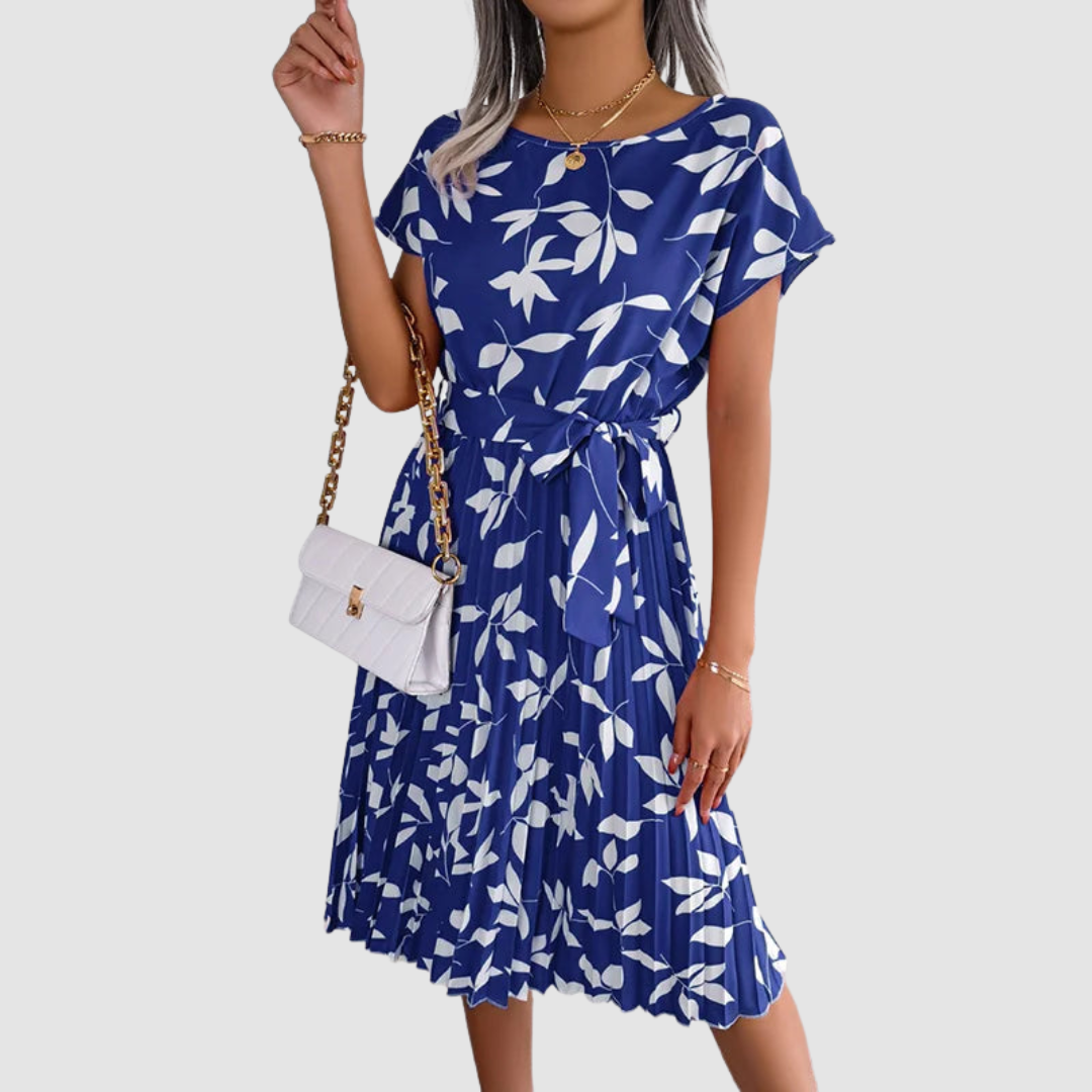 Lina™ Short Sleeve Floral A-Line Dress