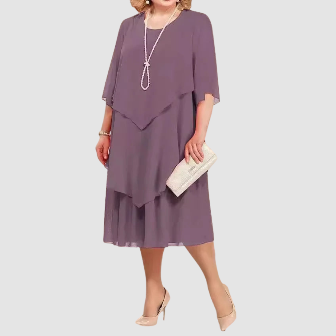 Elene™ Comfortable Elegant Chiffon Midi Dress