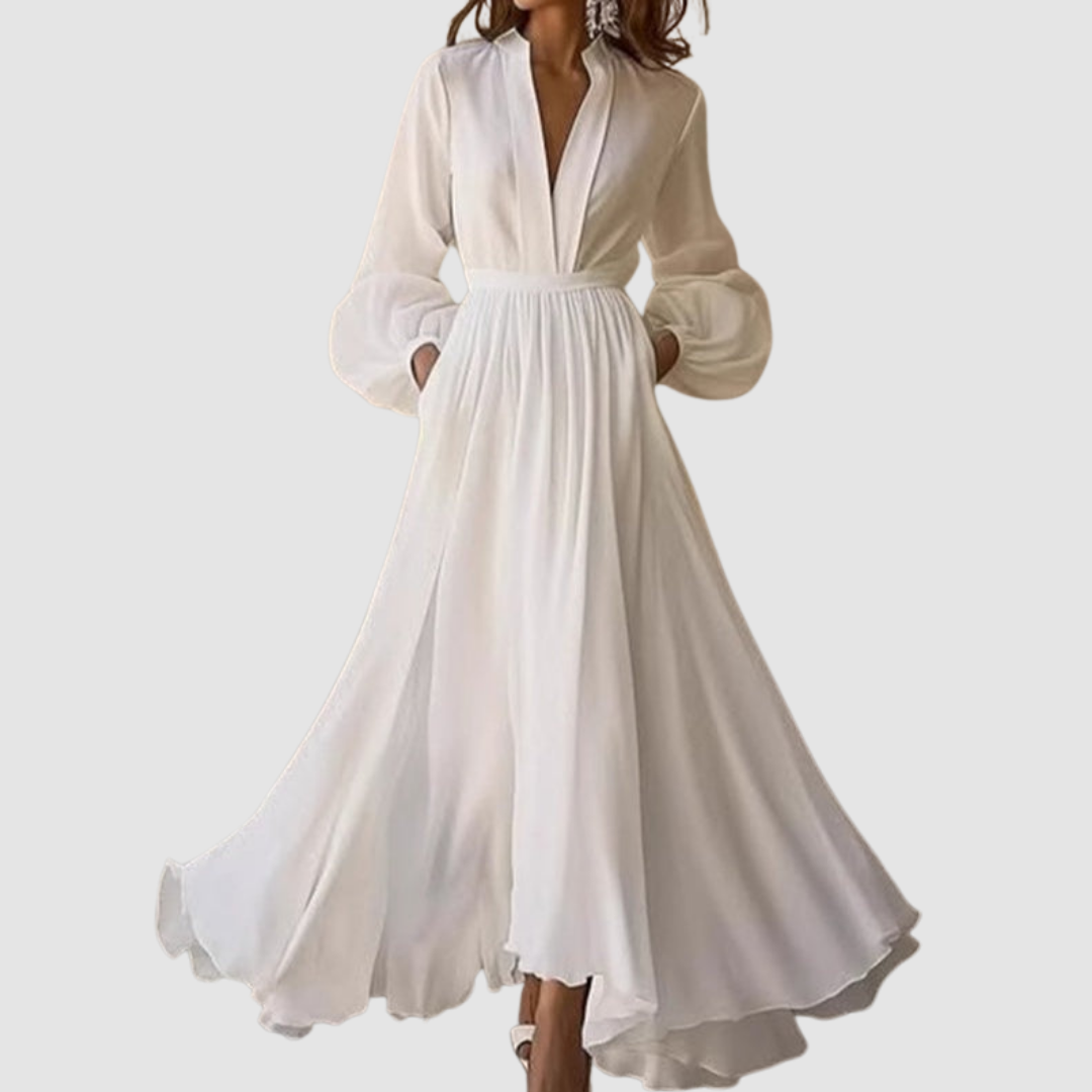 Deonna™ V-Neck Ruffled Maxi Dress