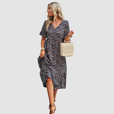 Thalia™ V-Neck Floral Dress