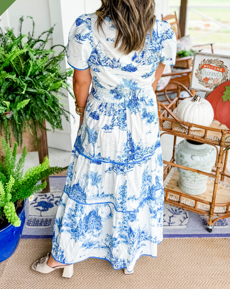 Esther™ Classic Toile Maxi Dress