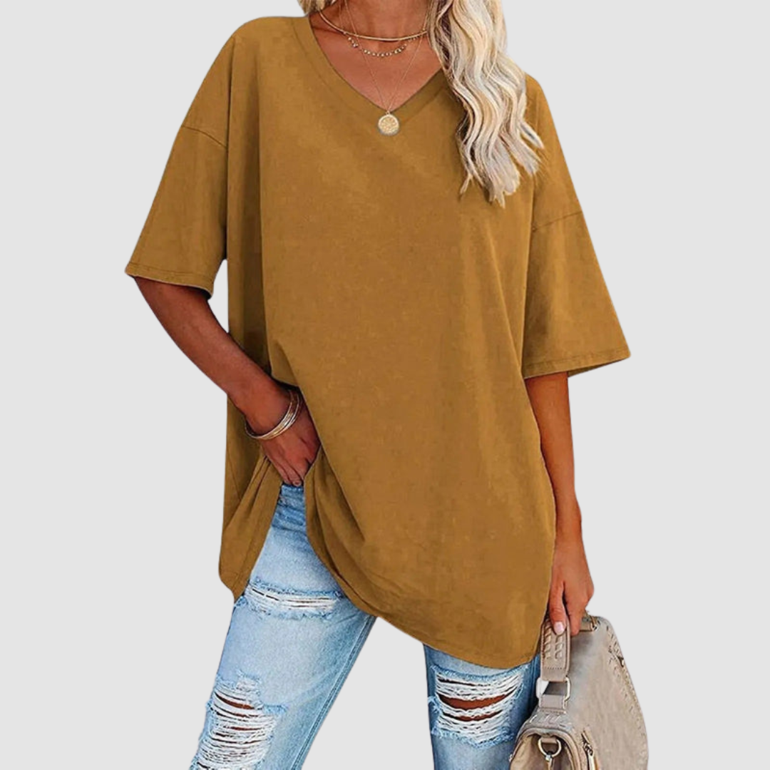 Gabrielle™ Elegant V-neck T-Shirt