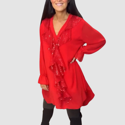 Elain™ Elegant Ruffled Blouse