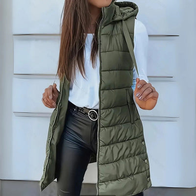 Mitchelle™ Casual Long Sleeveless Puffer Vest