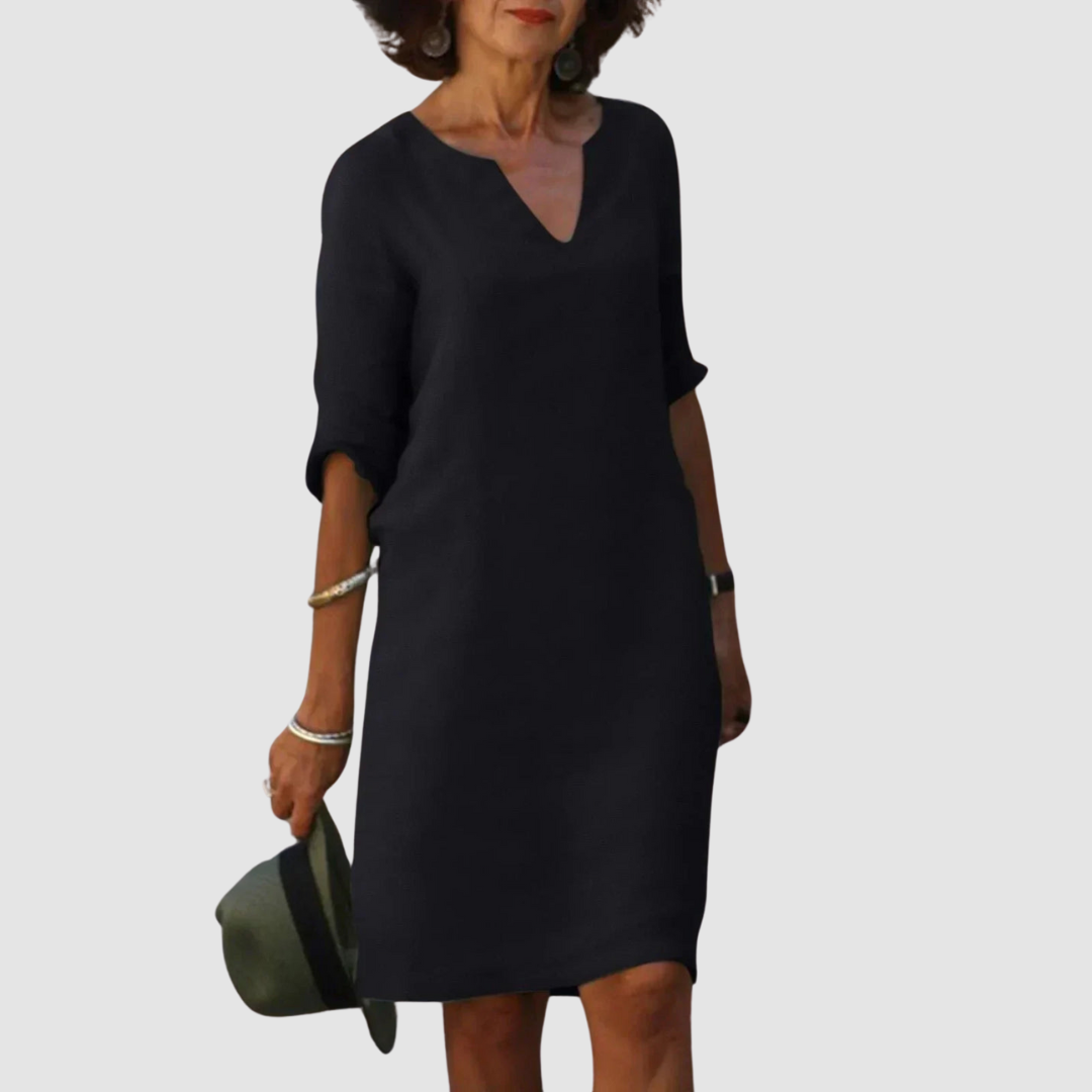 Marianne™ Elegant V-Neck Dress