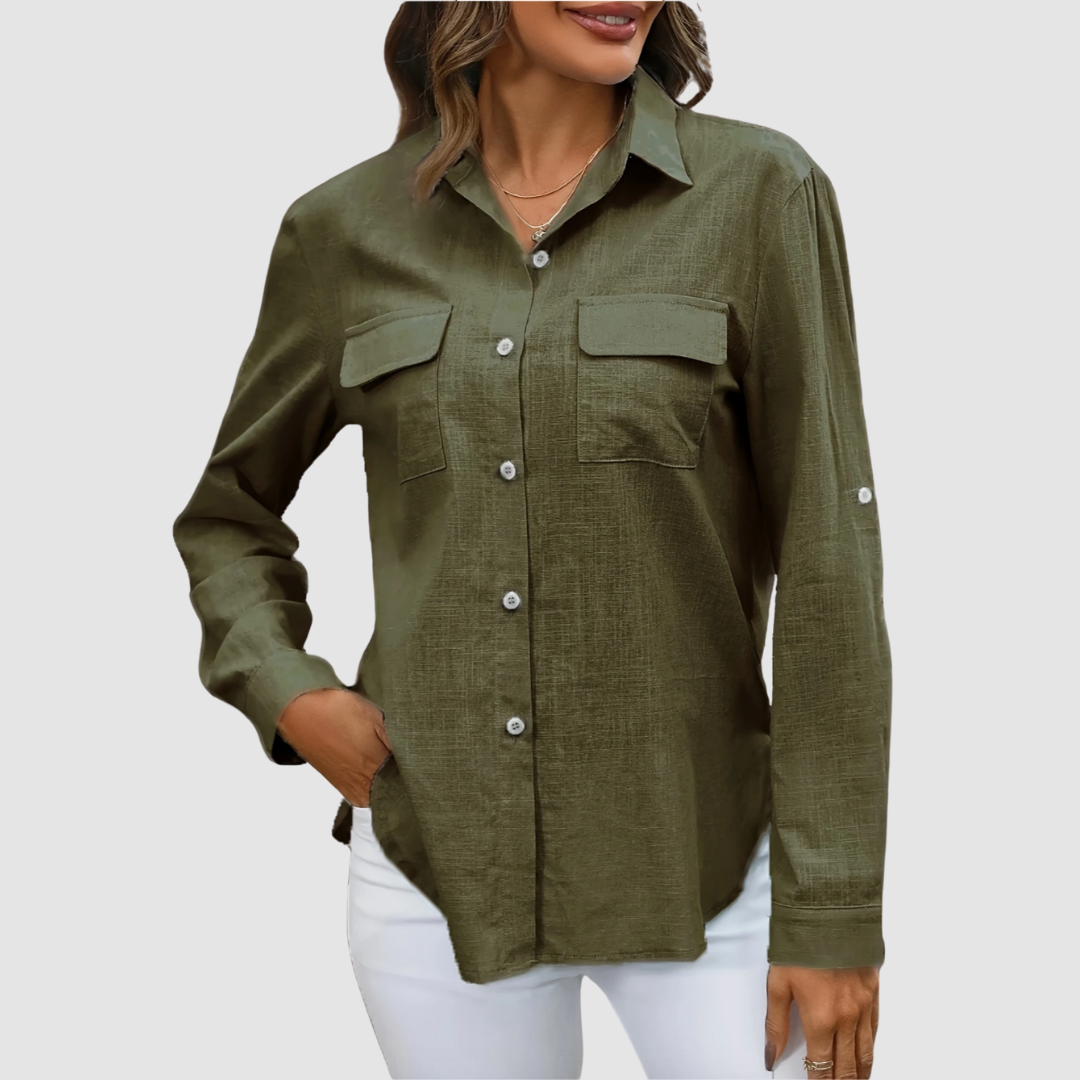 Celest™ Elegant pocket blouse