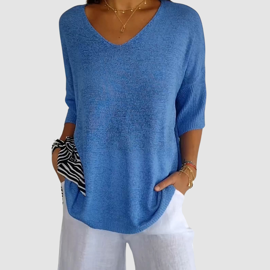 Camille™ Knit V-Neck Top